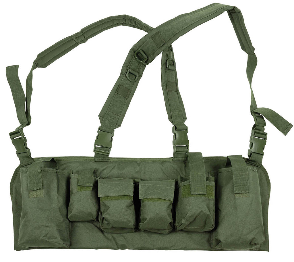 Chest Rig tactic cu 9 buzunare OD Green MFH