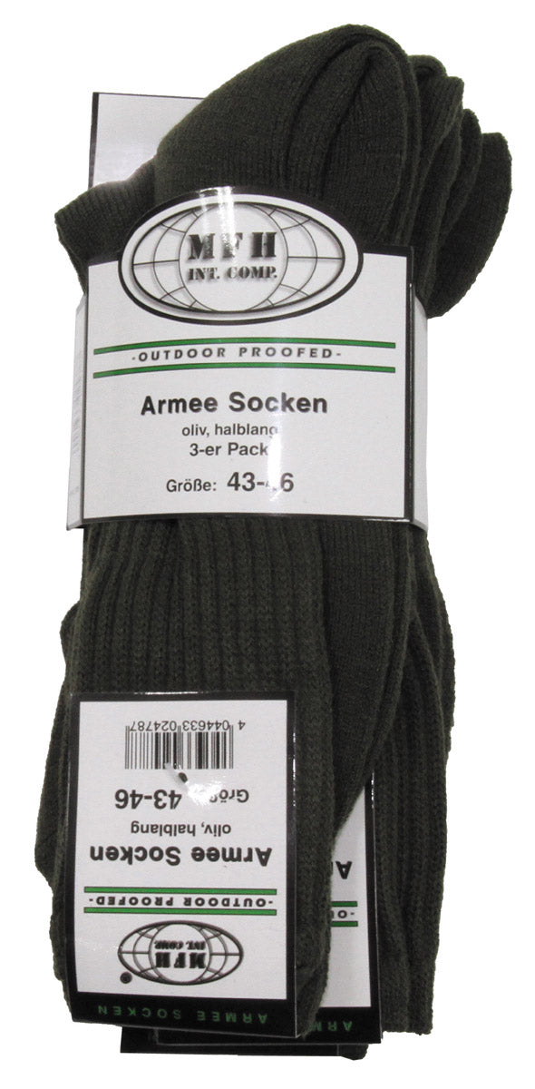 Sosete militare medii negre set 3 perechi MFH