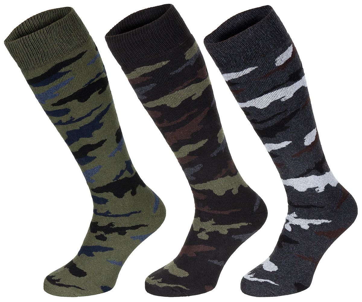 Sosete lungi de iarna Esercito camo MFH, set 3 perechi