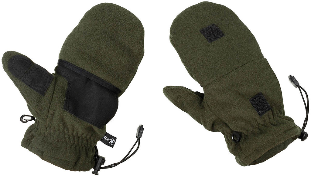 Manusi fleece cu varf rabatabil MFH