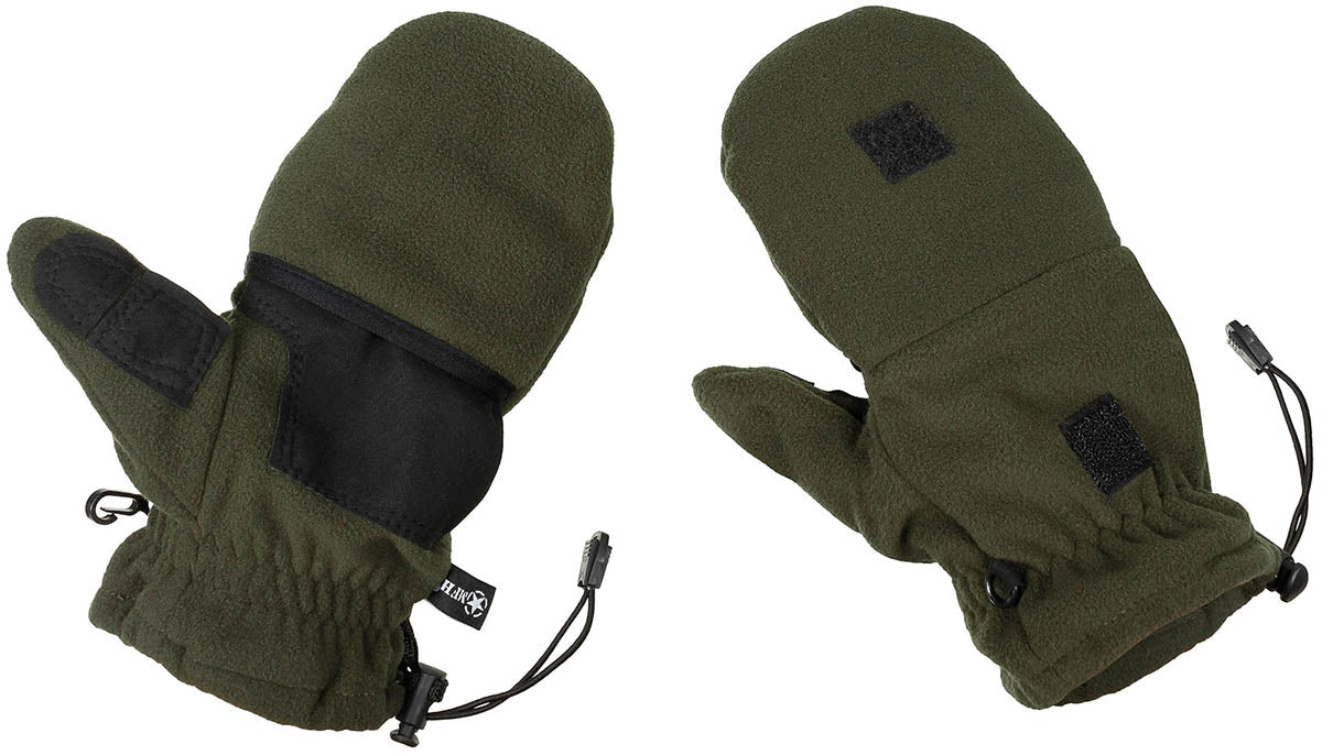 Manusi fleece cu varf rabatabil MFH