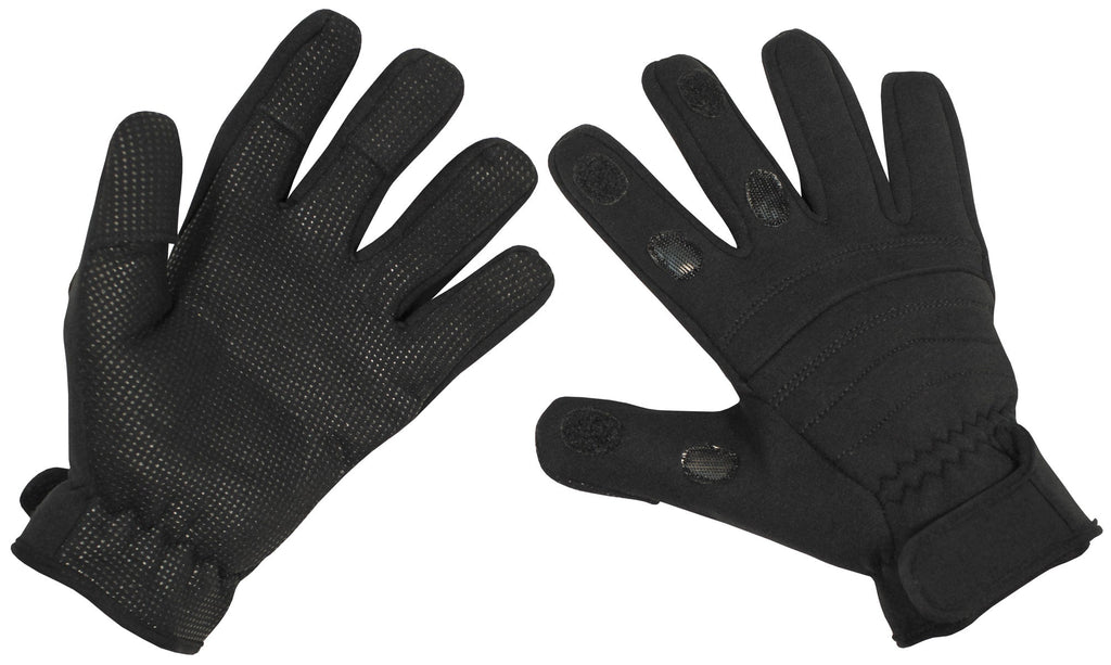 Manusi tactice Combat din neopren negru MFH