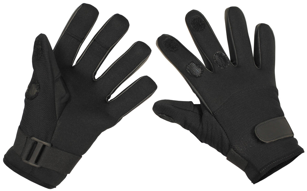 Manusi tactice Mesh din neopren negre MFH