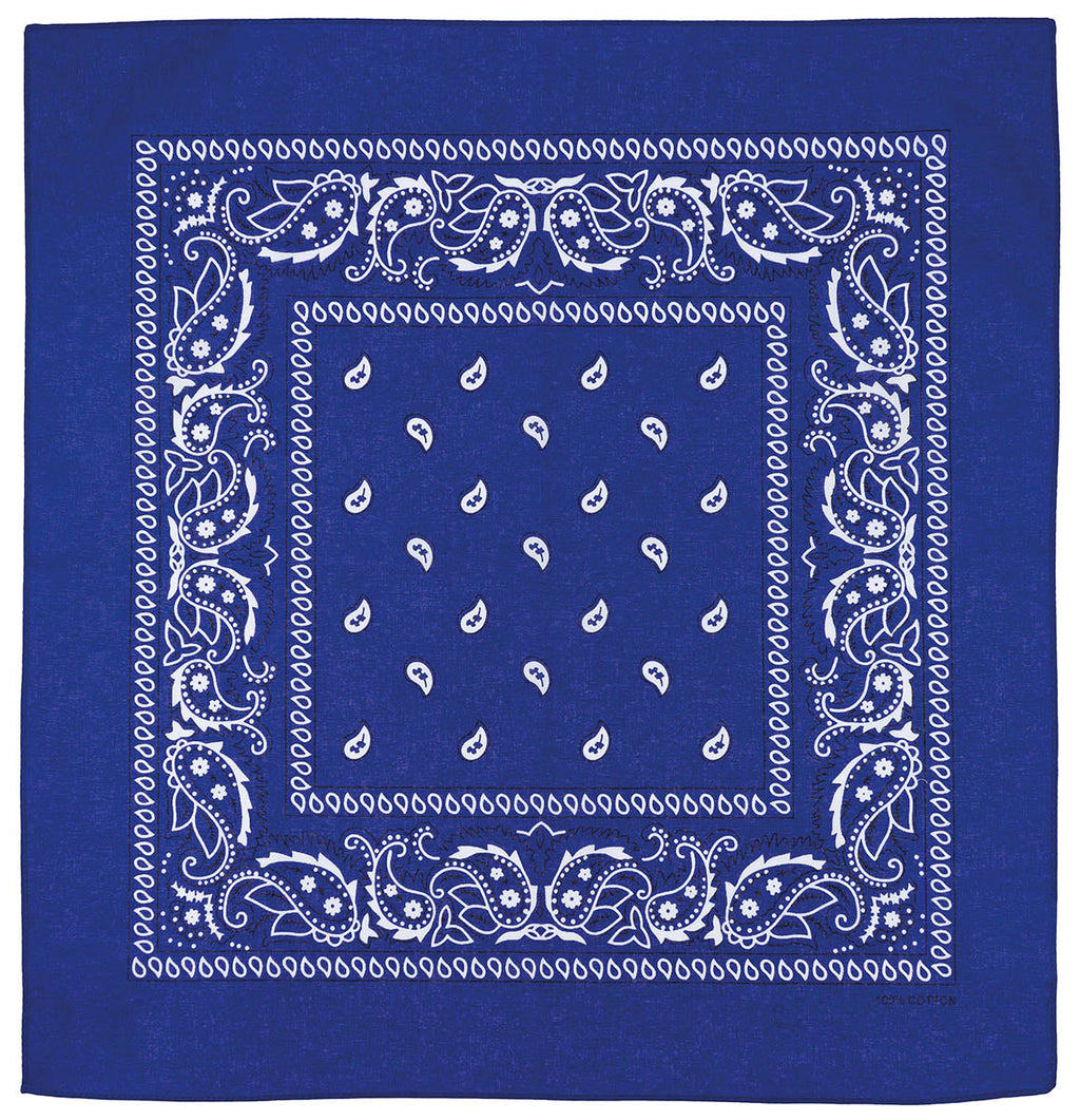 Bandana bumbac model paisley albastru MFH