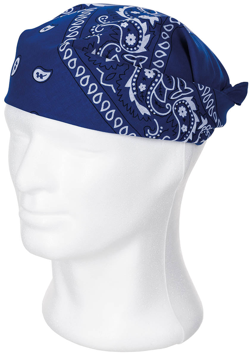 Bandana bumbac model paisley albastru MFH