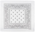 Bandana bumbac model paisley alb-negru MFH