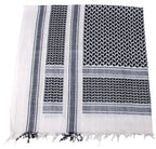 Esarfa Shemagh MFH alba din bumbac 110x110 cm