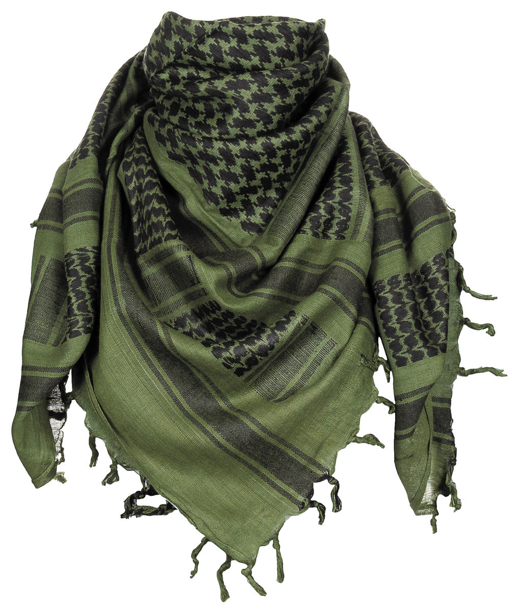 Esarfa Shemagh MFH din bumbac verde OD-nisip 110x110 cm