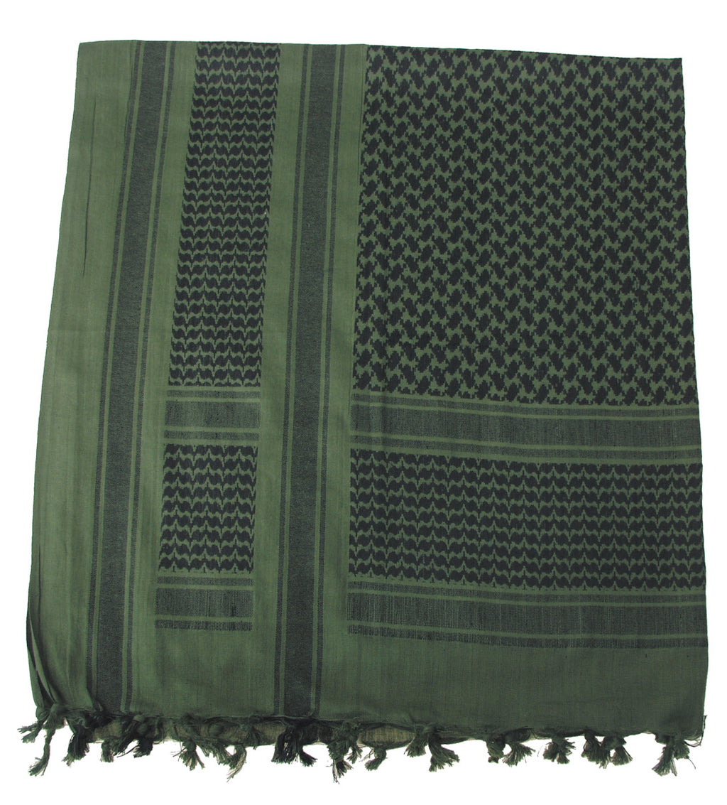 Esarfa Shemagh MFH din bumbac verde OD-nisip 110x110 cm