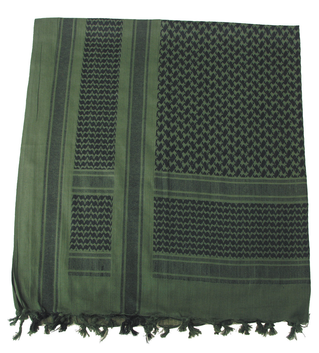 Esarfa Shemagh MFH din bumbac verde OD-nisip 110x110 cm