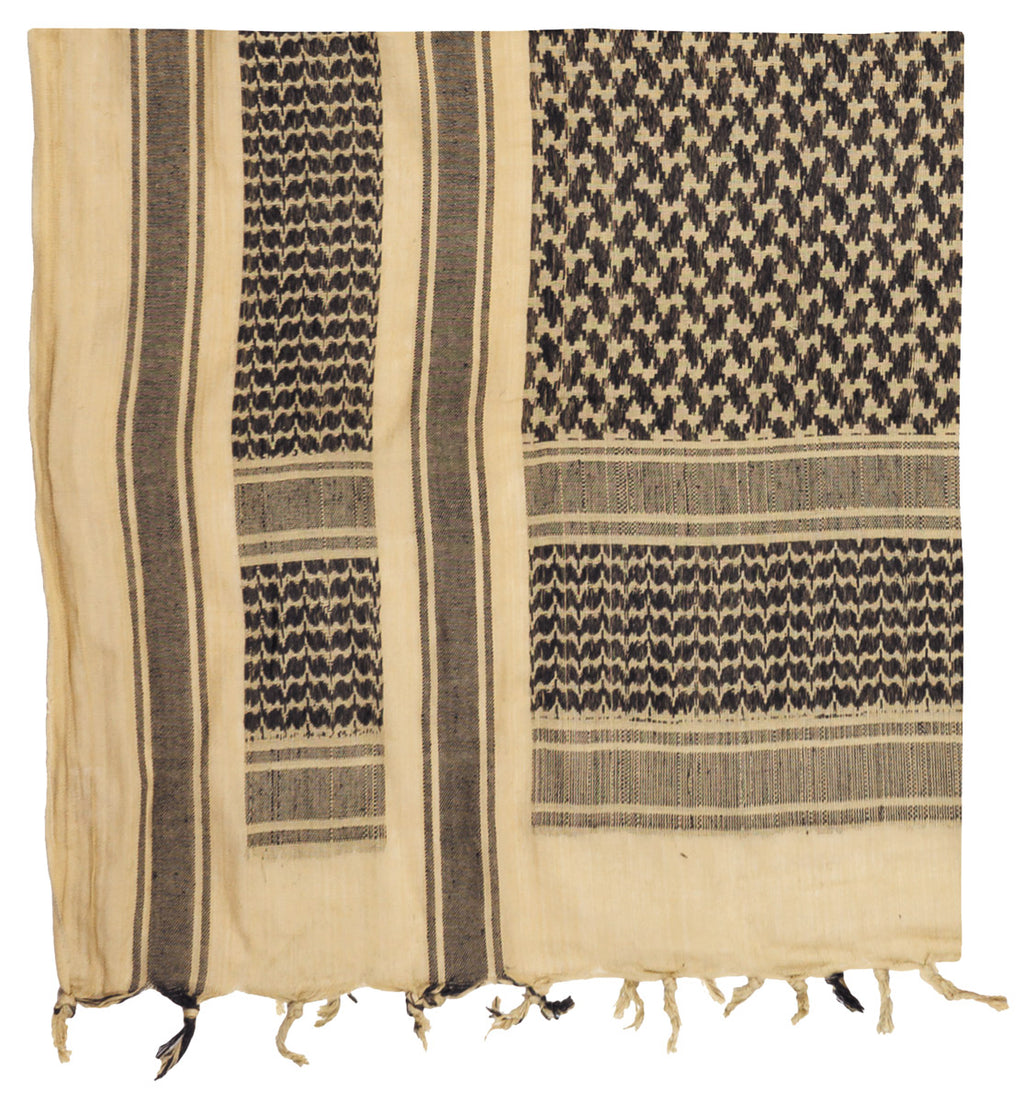 Esarfa Shemagh MFH din bumbac verde OD-nisip 110x110 cm