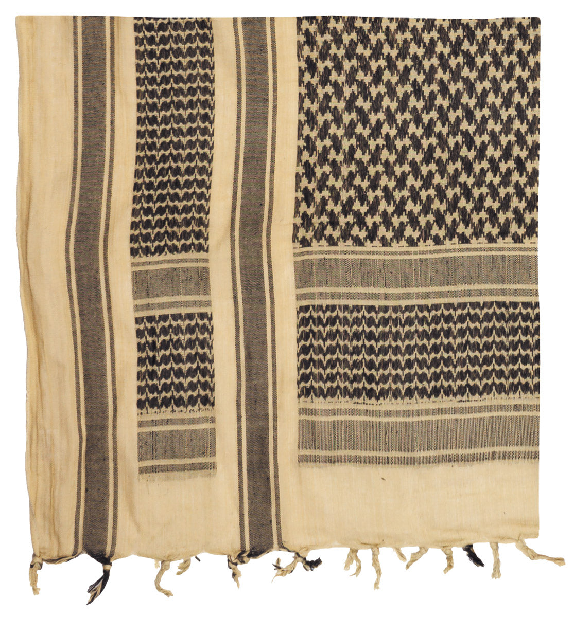 Esarfa Shemagh MFH din bumbac verde OD-nisip 110x110 cm