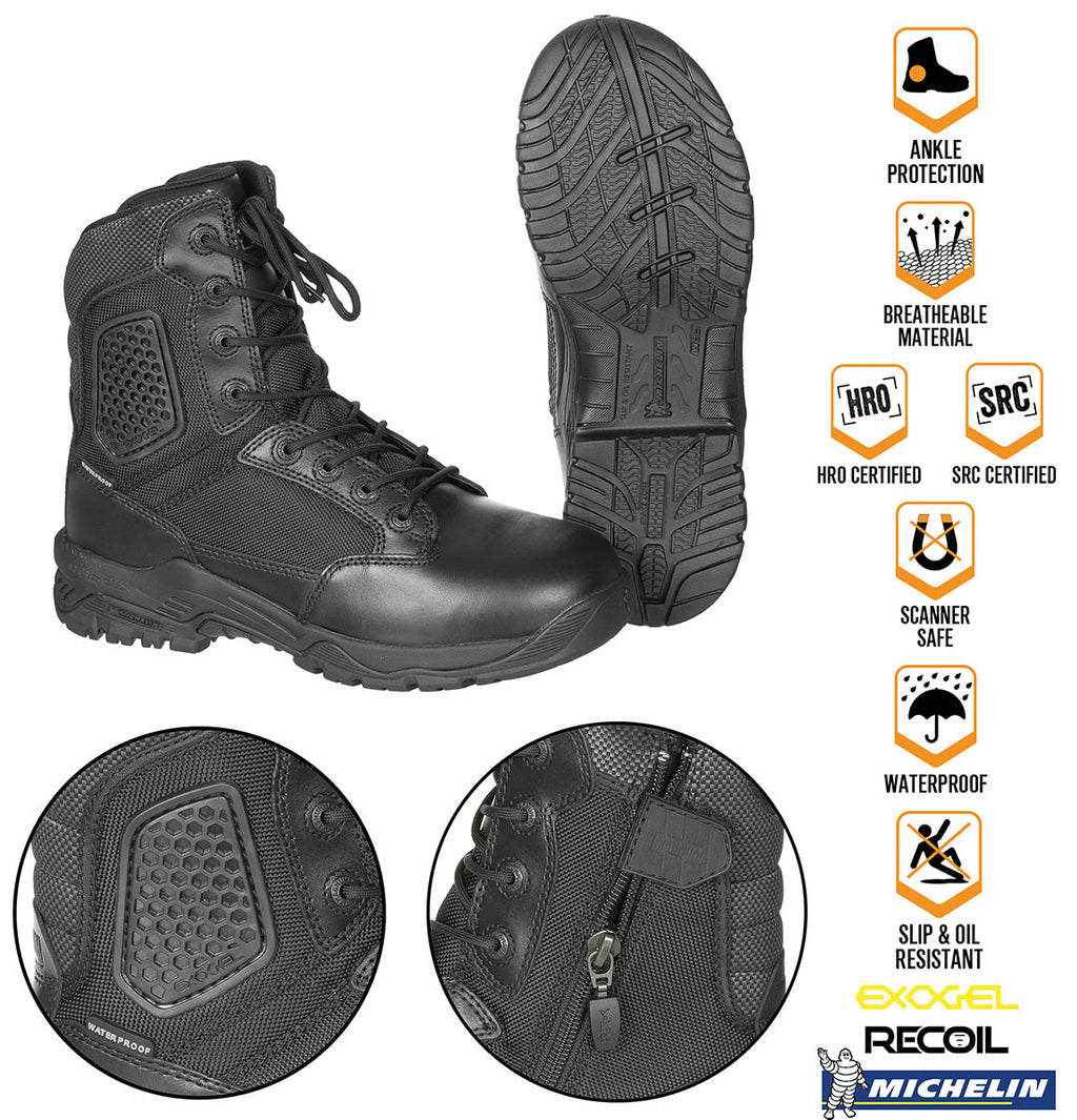 Bocanci tactici Strike Force 8.0 Magnum, negri, impermeabili