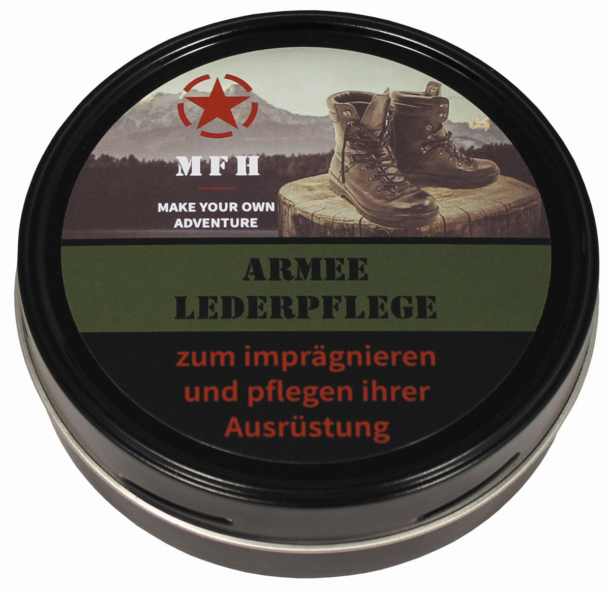 Crema pentru incaltaminte Army neagra 150 ml MFH