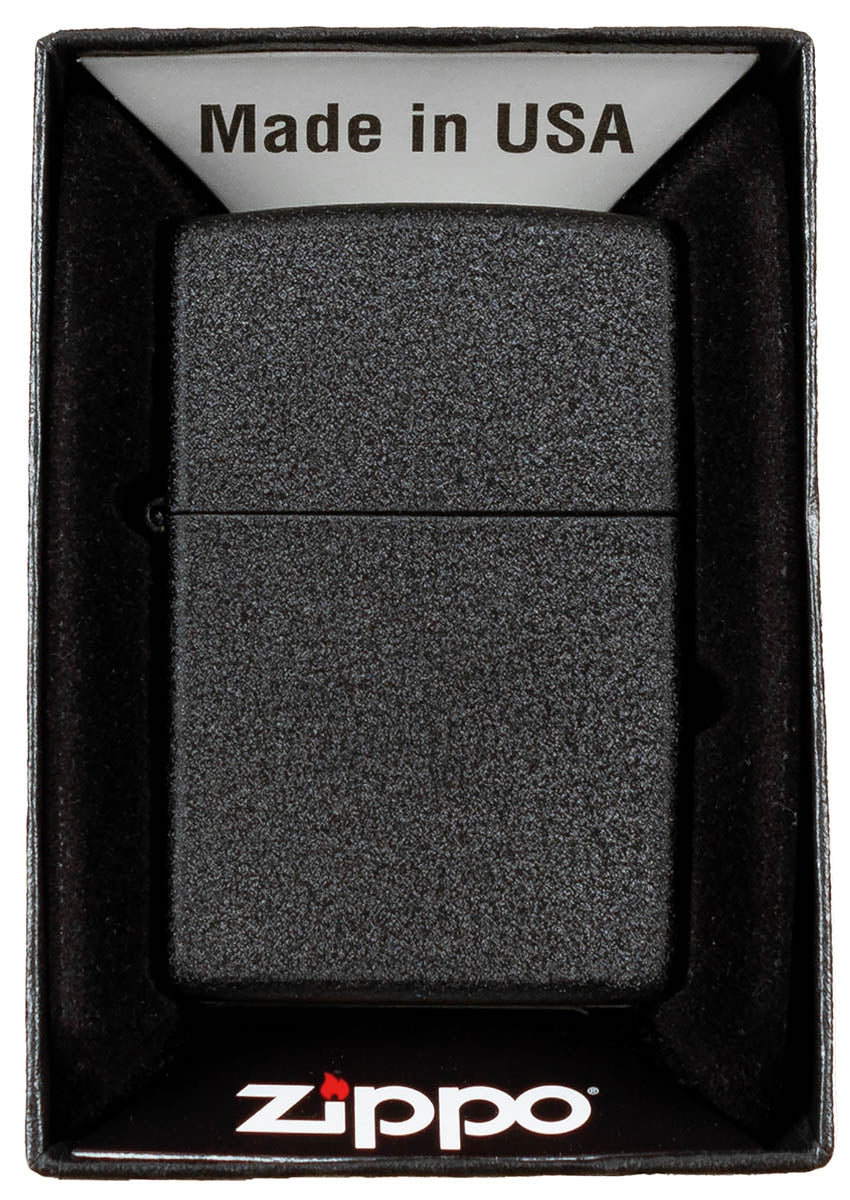 Bricheta Zippo rezistenta la vant Black Crackle MFH