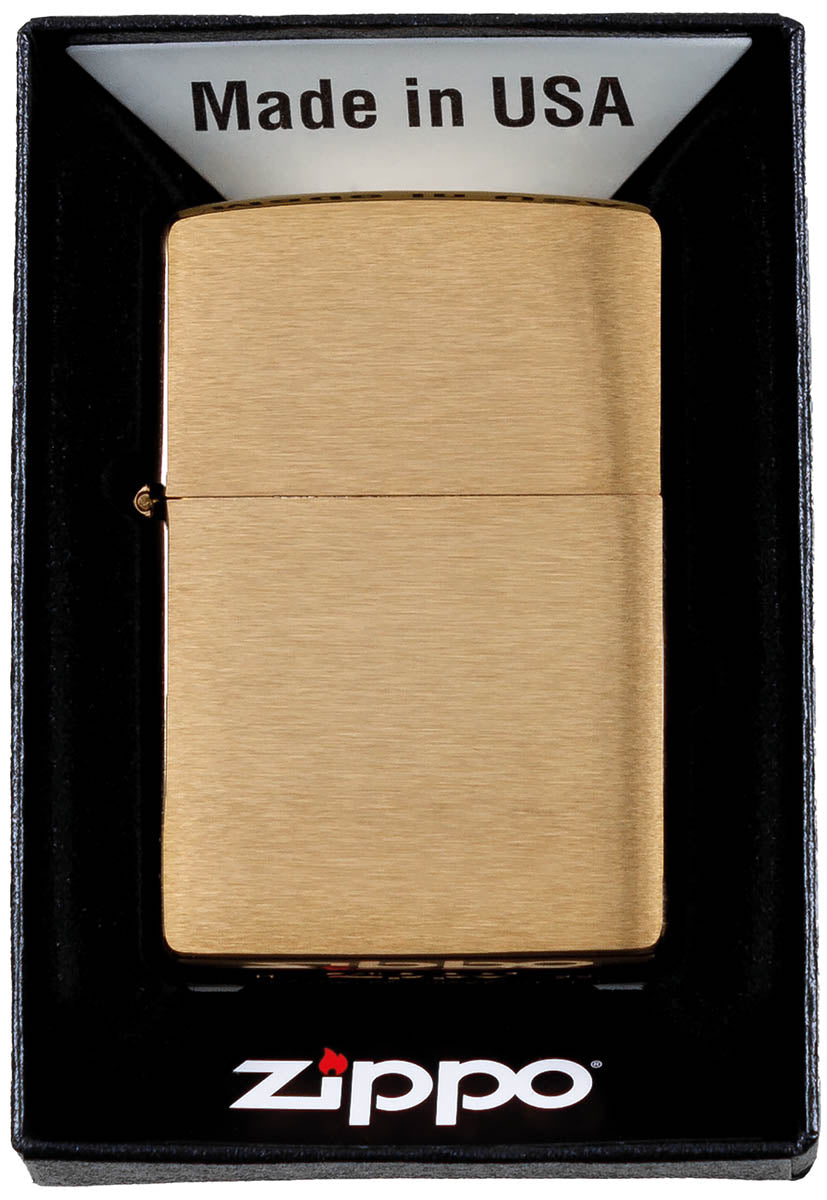 Bricheta Zippo Brushed Brass rezistenta la vant MFH