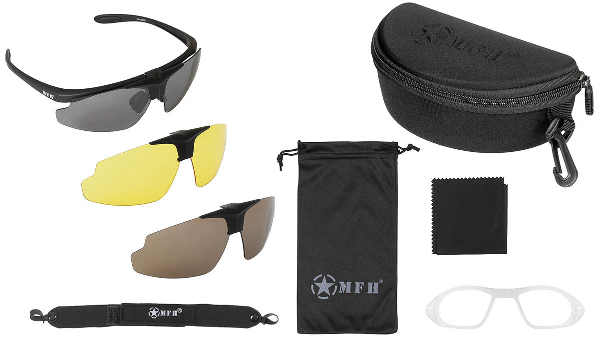 Ochelari sportivi Hawk cu 3 lentile interschimbabile MFH