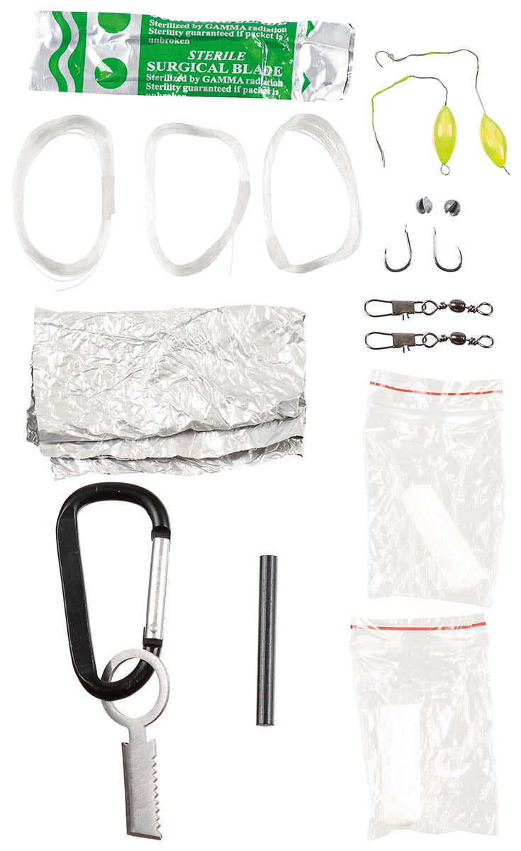 Kit de supravietuire paracord cu carabiniera MFH