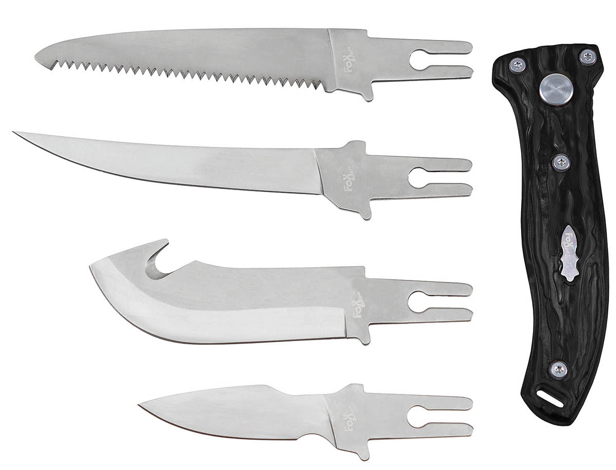 Set cutit Hunter cu 4 lame interschimbabile Fox Outdoor