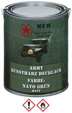 Vopsea sintetica mata NATO Green 1 l MFH