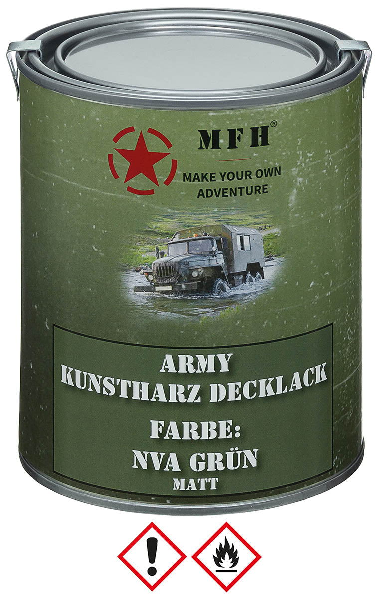 Vopsea sintetica mata NVA Green 1 l MFH
