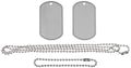Set placute identificare Dog Tag otel cu lanturi nichelate MFH