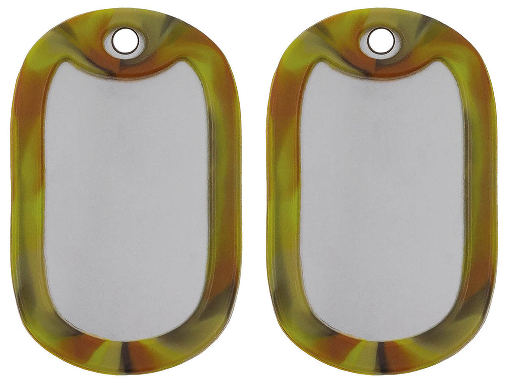 Husa silicon antizgomot placute Dog Tag camo Typ IV MFH