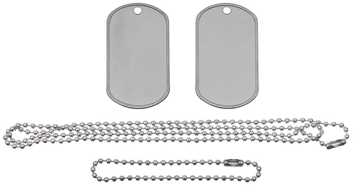 Set placute identificare Dog Tag complet din otel inoxidabil MFH