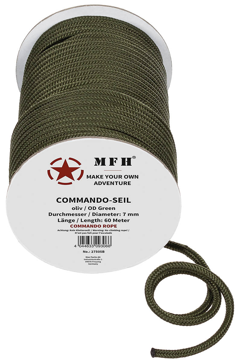 Franghie polipropilena OD verde 7 mm 60 m MFH