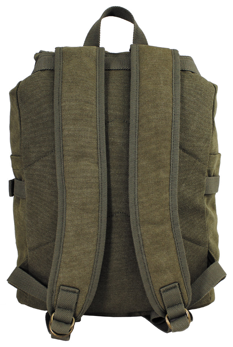 Rucsac canvas PT Pure Trash cu accesorii din piele