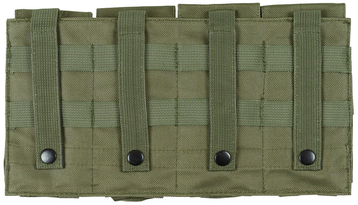 Port-incarcator MOLLE cu 4 compartimente MFH OD Green