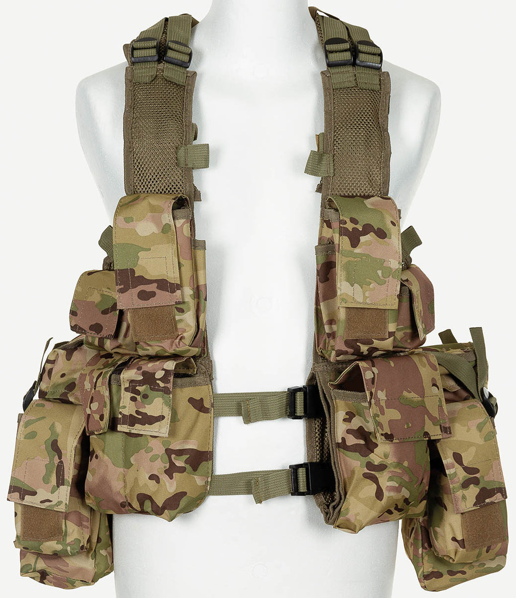 Vesta tactica cu buzunare multiple camuflaj MFH
