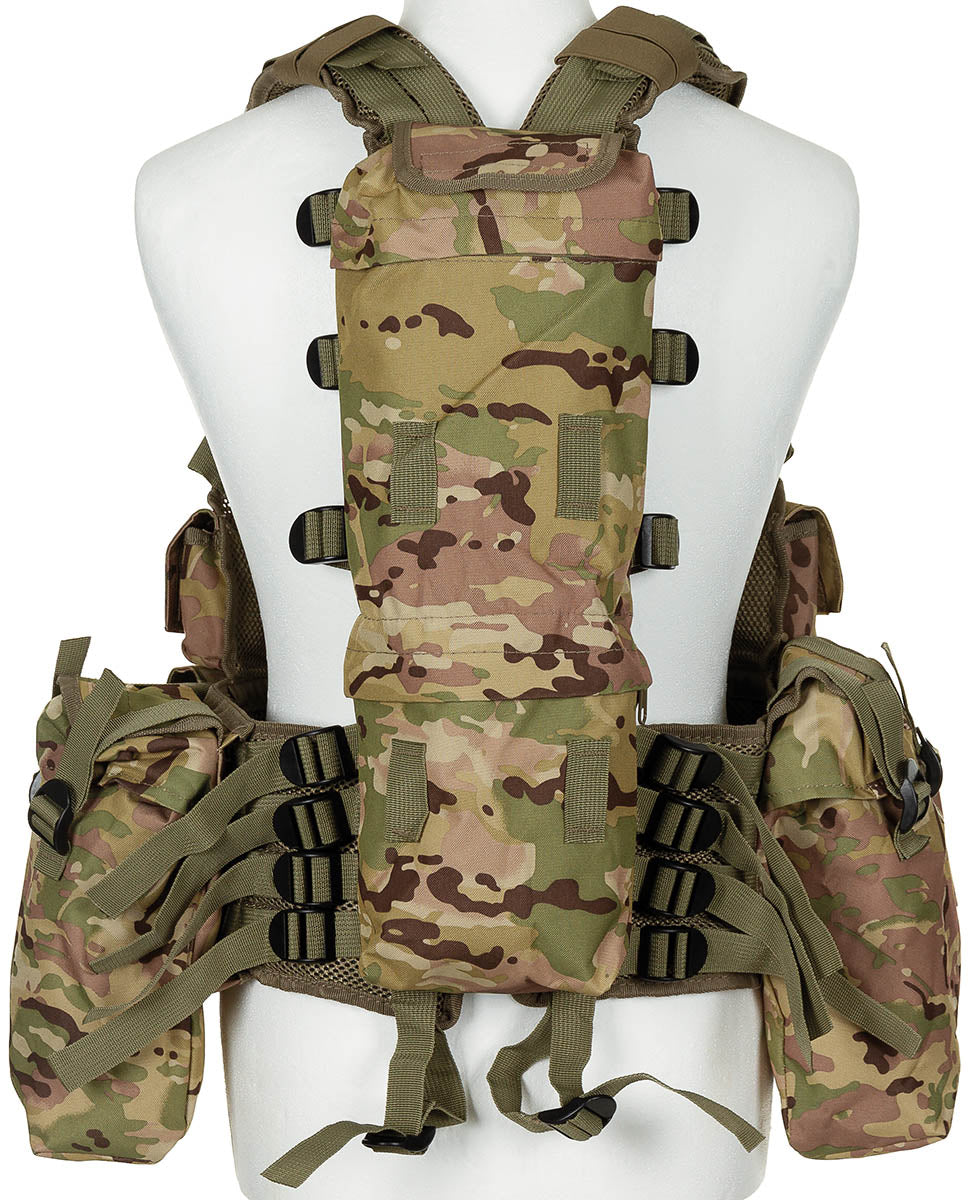 Vesta tactica cu buzunare multiple camuflaj MFH