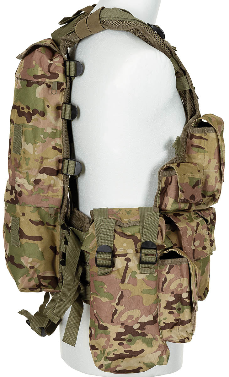 Vesta tactica cu buzunare multiple camuflaj MFH