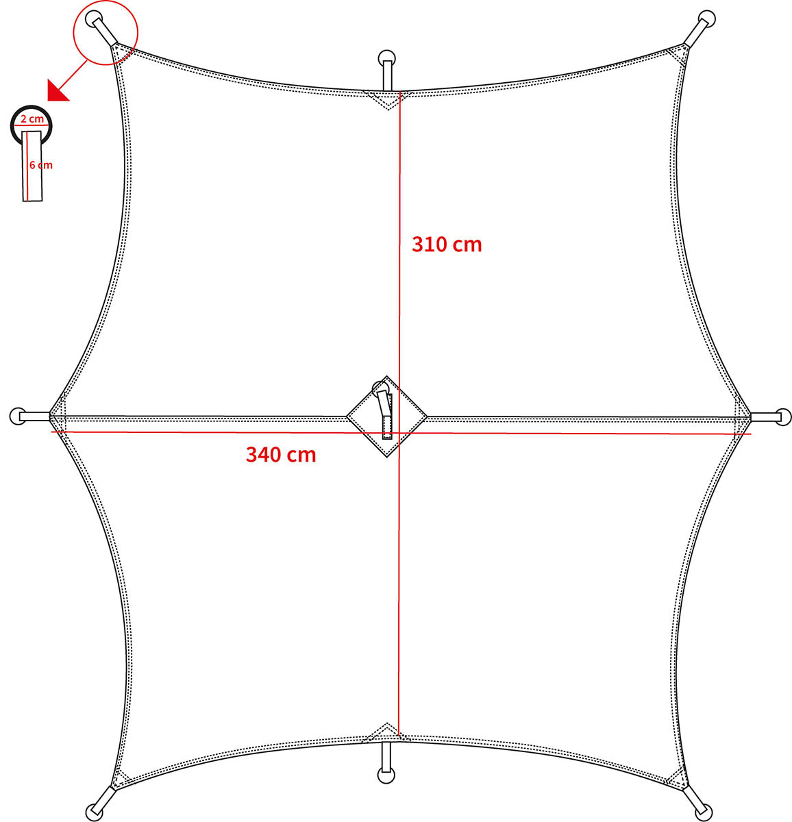 Prelata hexagonala Hexagon-Tarp MFH