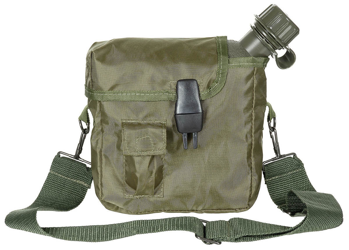 Bidon de apa US Canteen angular 2 Qt cu husa MFH