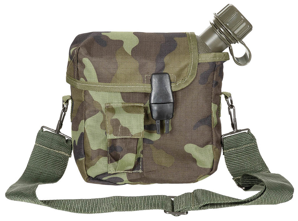 Bidon de apa US Canteen angular 2 Qt cu husa MFH