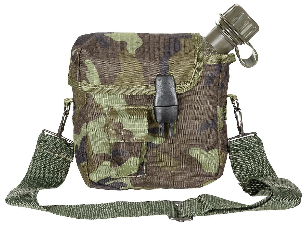 Bidon de apa US Canteen angular 2 Qt cu husa MFH
