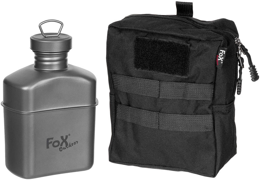 Bidon din titan cca. 1 l cu husa Fox Outdoor