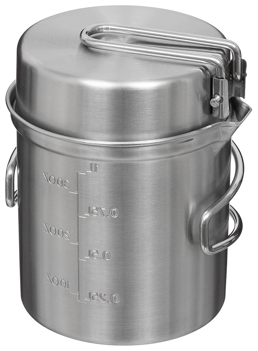 Set gatit inox oala si tigaie Fox Outdoor