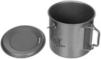 Oala titan 1.1 l cu capac si manere pliabile Fox Outdoor