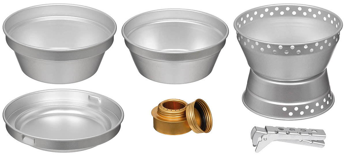 Set gatit Premium din aluminiu cu arzator Fox Outdoor