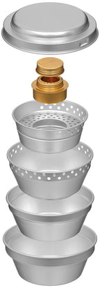 Set gatit Premium din aluminiu cu arzator Fox Outdoor