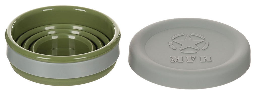 Cana pliabila din silicon cu capac 200 ml MFH