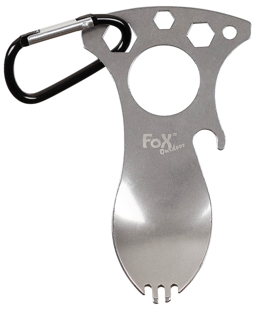 Tacam multifunctional spork cu carabiniera Fox Outdoor