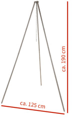 Trepied pentru gatit la foc Fox Outdoor din otel inoxidabil