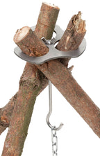 Suport trepied din otel inoxidabil cu lant si carlig Fox Outdoor