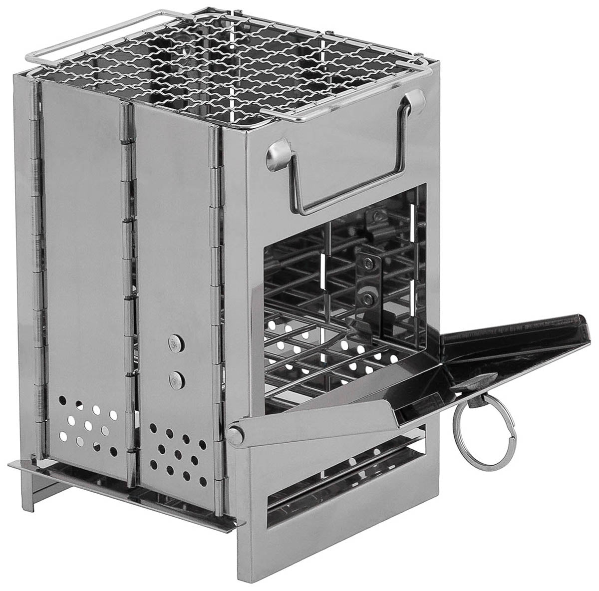 Soba pliabila Rocket Stove mini inox Fox Outdoor