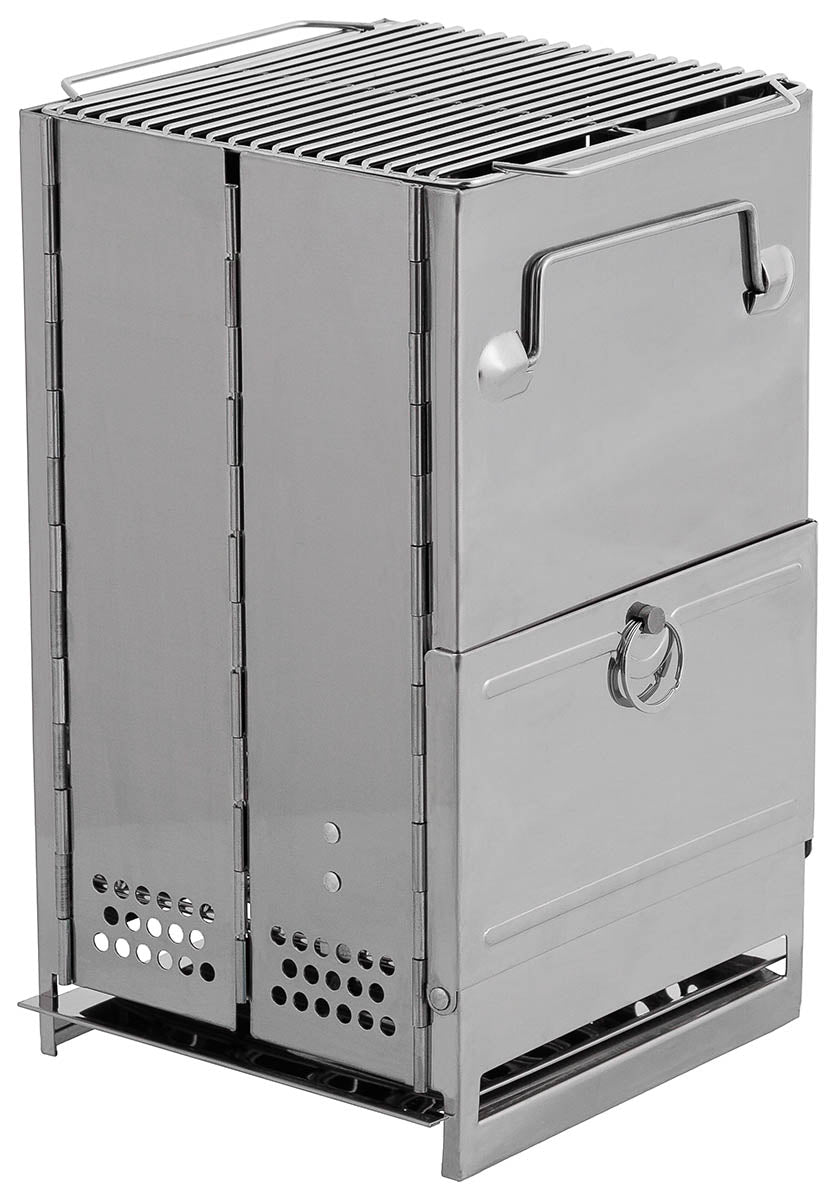 Arzator rocket stove pliabil din inox Fox Outdoor