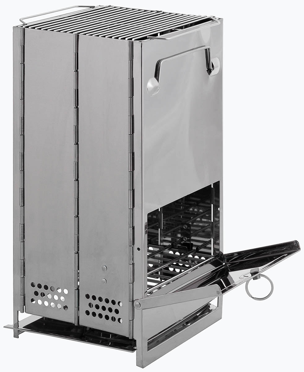 Soba rocket stove pliabila din inox Fox Outdoor